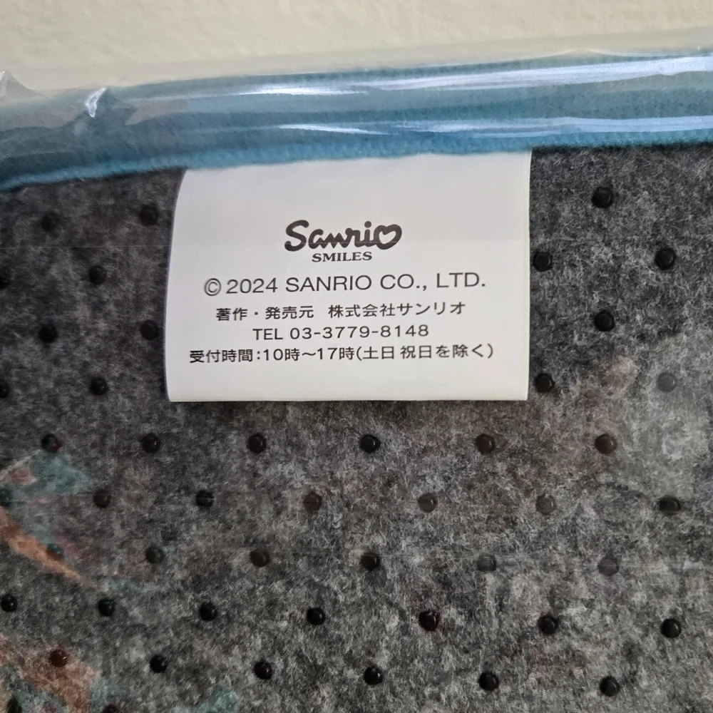 Sanrio Hangyodon Ramen themed Floor Mat Blue